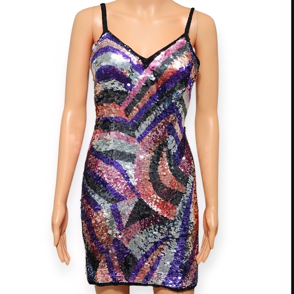 Sho Max Originals Dresses & Skirts - Sho Max Originals Vibrant Sequin Mini Dress